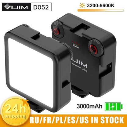 VL81 LED Video Light Camera Light 3200-5600K 850LM 6.5W with Cold Shoe Mini Vlog Fill Light 3000Mah Panel Lamp Photography