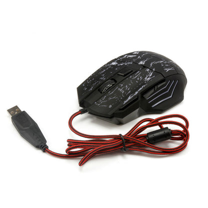 Mouse Gamer USB com Iluminação - Mouse com Fio para Jogos Online, Acessório Essencial para Computador