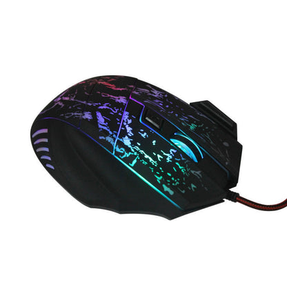 Mouse Gamer USB com Iluminação - Mouse com Fio para Jogos Online, Acessório Essencial para Computador