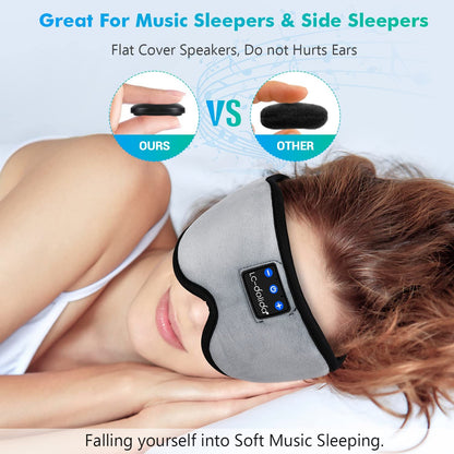 Sleep Headphones Bluetooth Sleep Mask,3D Wireless Music Eye Mask Bluetooth Headband Sleeping Cover Mask for Side Sleepers, Nap, Insomnia, Air Travel, Meditation, Tech Gadgets Unique Gifts