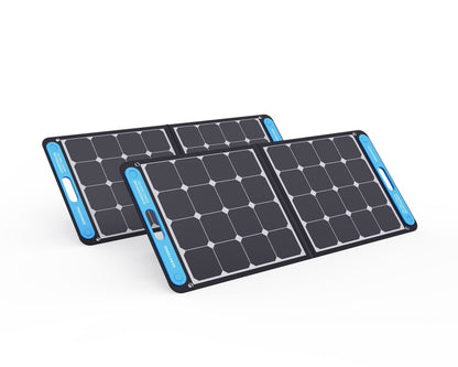 Gerador Solar de 1002Wh (2X2) Conjunto: 2 Estações de Energia Portáteis Homepower ONE (Cada uma com 3 Saídas AC de 1000W) + 2 Painéis Solares de 100W. Geradores de Bateria Silenciosos e Seguros para Uso Interior