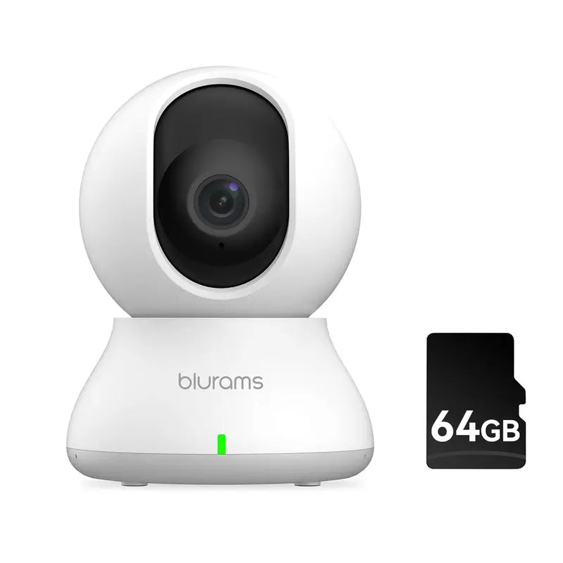 【A31】Blurams 2K Indoorcamera 360° Pet Camera for Home Security W/Motion Tracking，Security Camera, , Phoneapp, 2-Way Audio, IR Night Vision,Siren, Works with Alexa & Googleassistant