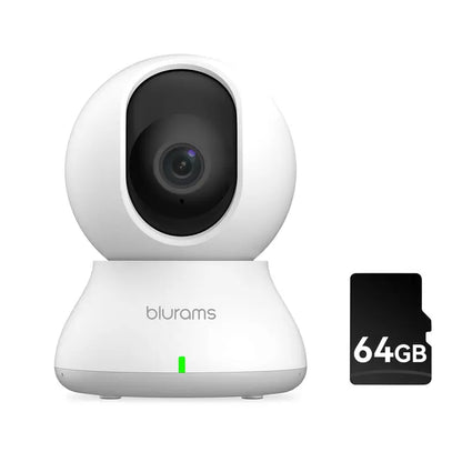 【A31】Blurams 2K Indoorcamera 360° Pet Camera for Home Security W/Motion Tracking，Security Camera, , Phoneapp, 2-Way Audio, IR Night Vision,Siren, Works with Alexa & Googleassistant