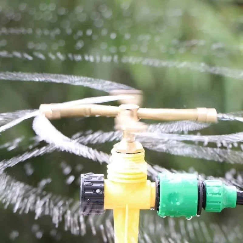 360 Degree 1PC 2/3/4 Arm Automatic Rotary Whirling Sprinkler Garden Lawn Irrigation Watering Nozzle Spray Rotating Brass Sprayer