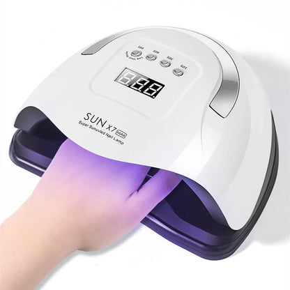 SUN X7 MAX Lâmpada para Unhas UV LED: Máquina Profissional de Secagem de Esmalte em Gel 180W com Temporizador e Sensor Automático para Salão