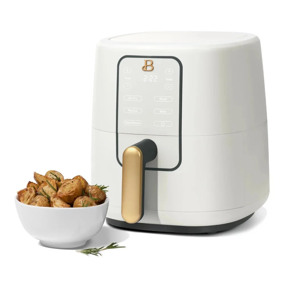 Fritadeira Air Fryer 3 Qt com Tecnologia TurboCrisp, White Icing por Drew Barrymore – Design Elegante e Desempenho Superior