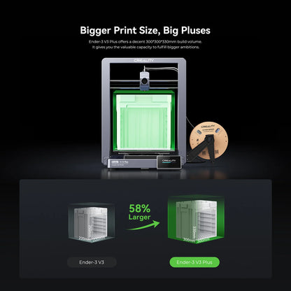 Impressora 3D Creality Ender 3 V3 Plus: Sistema de Movimento Core XZ, Extrusora Ultra Rápida de 600mm/s, Carregamento Automático de Filamento e Nivelamento Automático para Impressões Perfeitas