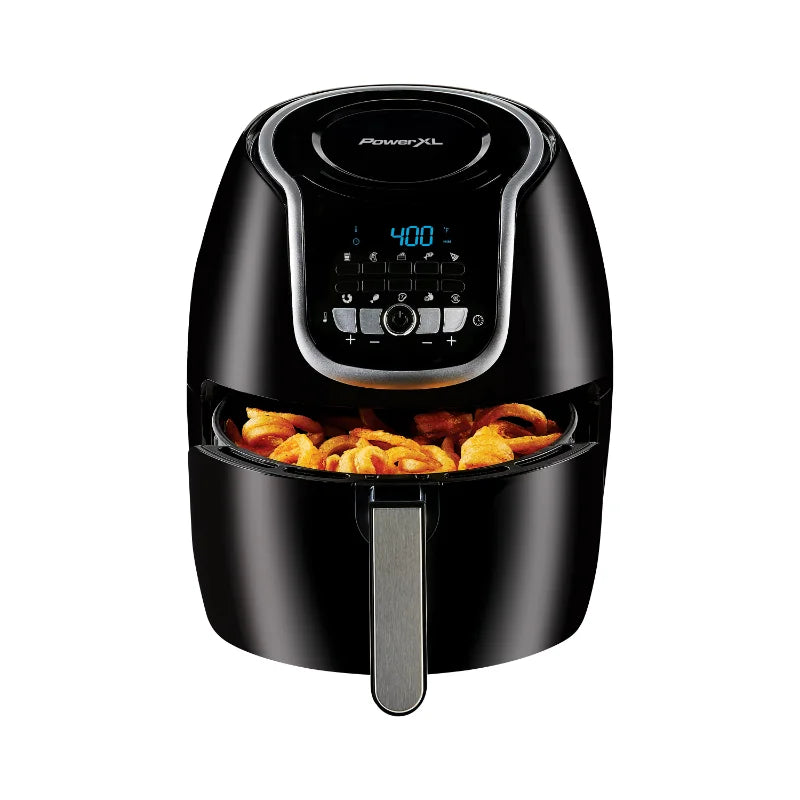 PowerXL Vortex Air Fryer Plus: Capacidade de 5 Quartos, 1500 Watts, Cor Preta