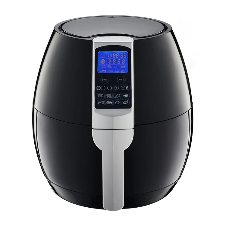 Fritadeira Air Fryer Saudável para Cozinha: Capacidade de 3.5L, Sem Óleo, Display LCD, Circulação de Ar Quente, Cor Branca