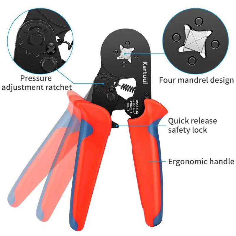 Alicate de Crimpagem para Terminais Tubulares HSC8 16-4 16-6S: Ferramenta de Crimpagem de 16mm² para Fios – Ferramenta Elétrica Doméstica Mini Ferrule