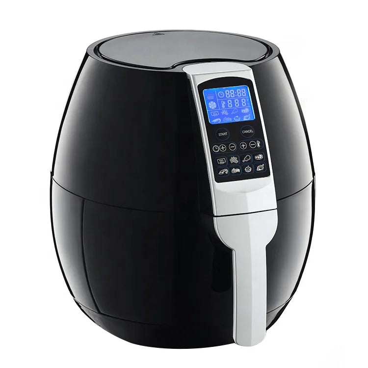 Fritadeira Air Fryer Saudável para Cozinha: Capacidade de 3.5L, Sem Óleo, Display LCD, Circulação de Ar Quente, Cor Branca