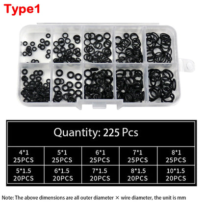 Conjunto de Anéis O de Borracha - Kit de Reparo com Gaxetas de Vedação em Nitrilo para Alta Pressão, Faixas Elásticas de Vedação