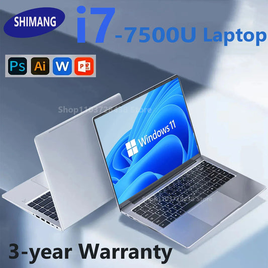 Novo Laptop 2024 com Windows 11: 20GB RAM, 1TB SSD, Intel Core i7-7500U, Tela 14.1" Full HD (1920x1080) – Ideal para Escritório e Estudos