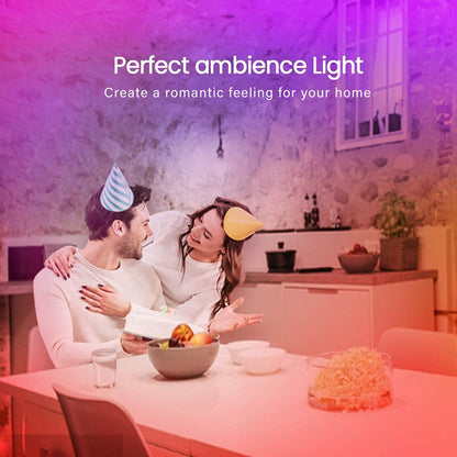 Tiras de Luz LED 50 Pés com Bluetooth: Luzes com Mudança de Cor para Quarto, Sincronização Musical, Controlo por Telemóvel e Comando IR (App + Remoto + Microfone)