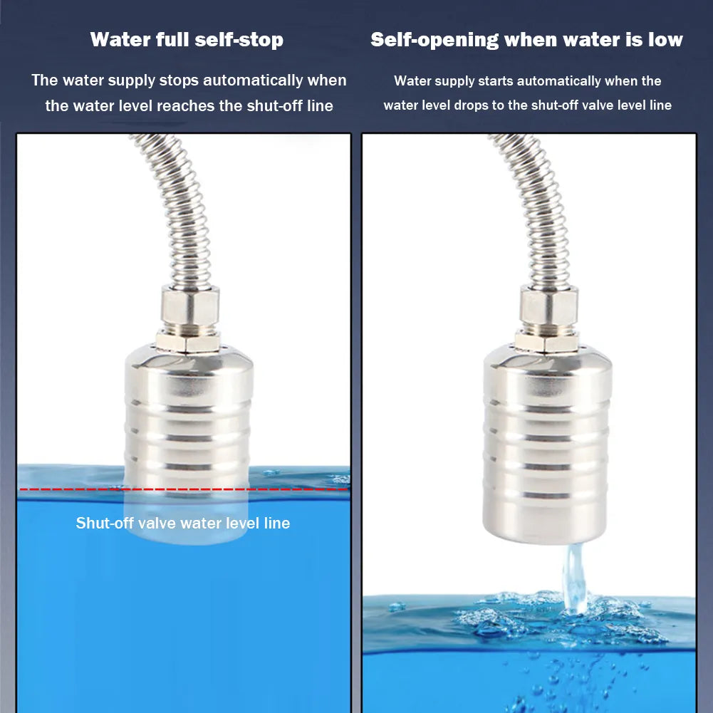 Stainless Steel Floating Ball Valve Automatic Water Level Control Valve 1/2 3/4 Float Valve Water Tank Water Tower Shutoff Valve