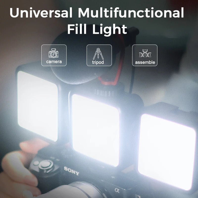 VL81 LED Video Light Camera Light 3200-5600K 850LM 6.5W with Cold Shoe Mini Vlog Fill Light 3000Mah Panel Lamp Photography