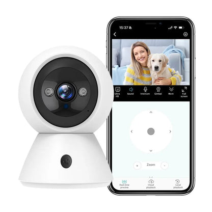 2.4G Wifi Camera, 1 Count Smart Home IP Camera, 1080P HD Wireless Video Monitor with Automatic Tracking, Infrared Night Vision, Two-Way Audio for Home